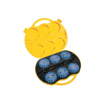 Dysk sygnalizacyjny/flary ostrzegawcze, zestaw 6 sztuk, barwa niebieska