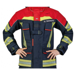 Ubranie specjalne FIRE FLEX NOMEX NXT granatowo-czerwony + napisy