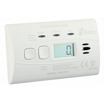Czujnik czadu tlenku węgla Kidde z wbudowaną baterią 10LLCO