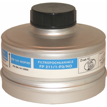 Filtropochłaniacz FP 211/1–P3/NO (NO-P3) - obudowa met.